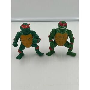 Vintage 1988 & 1991 Teenage Mutant Ninja Turtles Mikey Playmates Action Figure